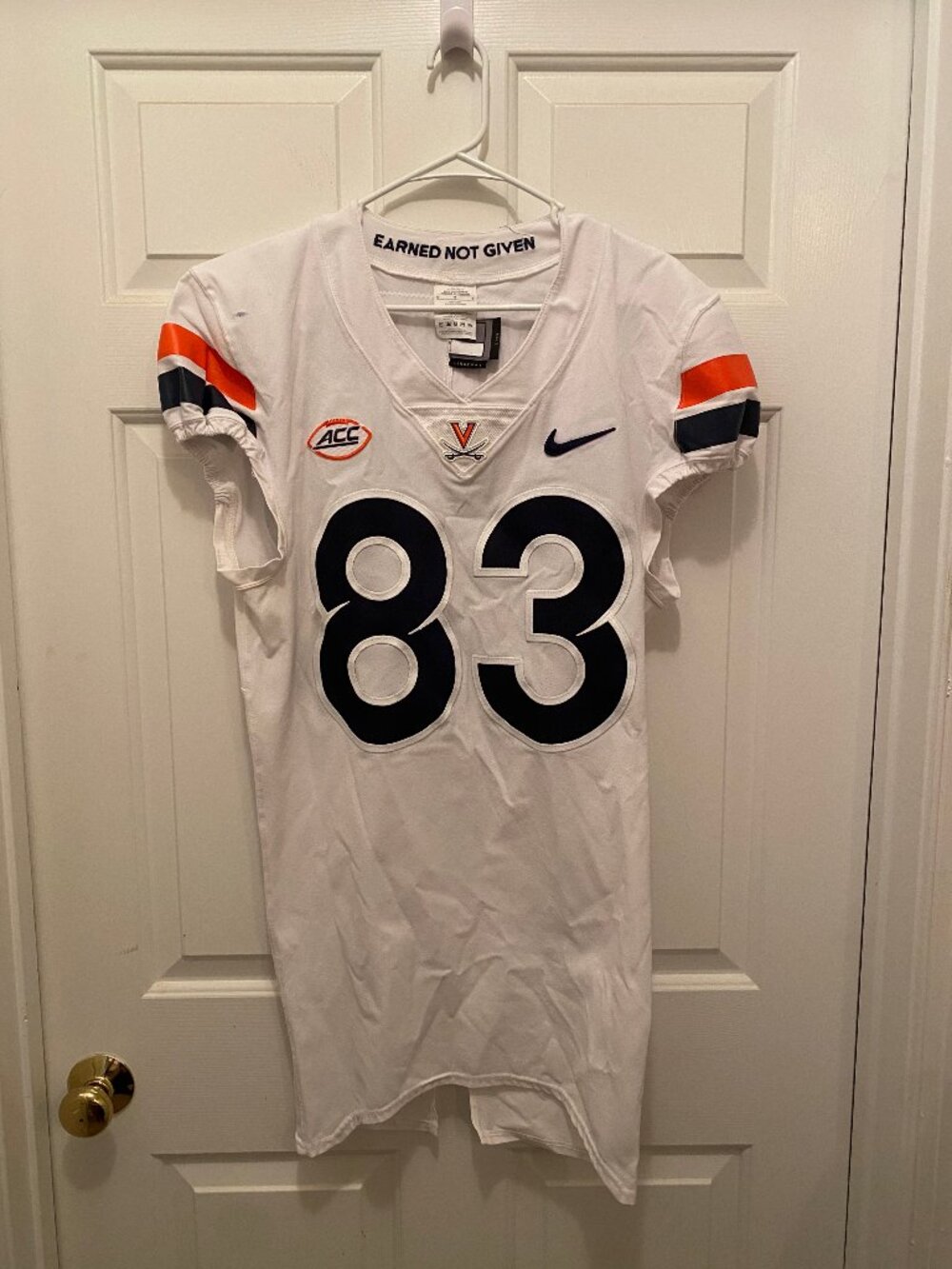 Virginia UVA Cavaliers Dak Twitty Football Team Issue Nike White Jersey